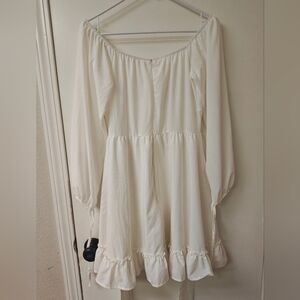 Elegant White Off-Shoulder Dress